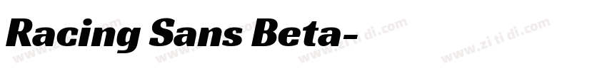 Racing Sans Beta字体转换